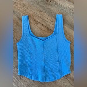 Aerie Sky Blue Ribbed Tank Top